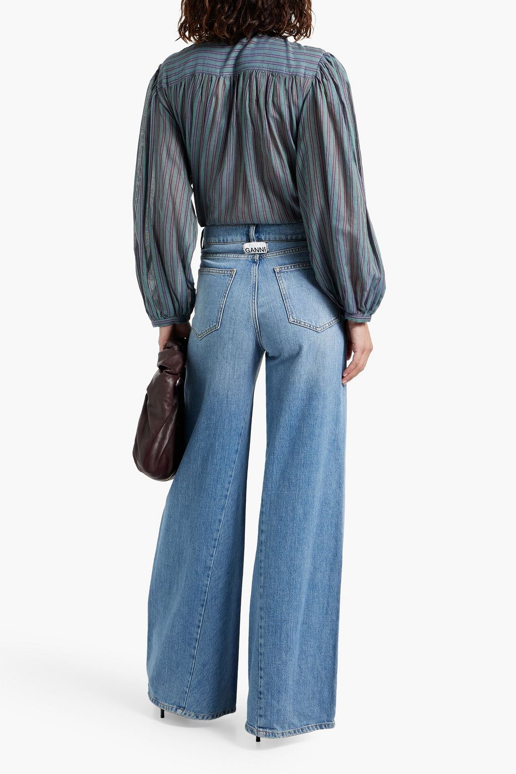 MARANT ÉTOILE Esalika striped cotton-voile blouse