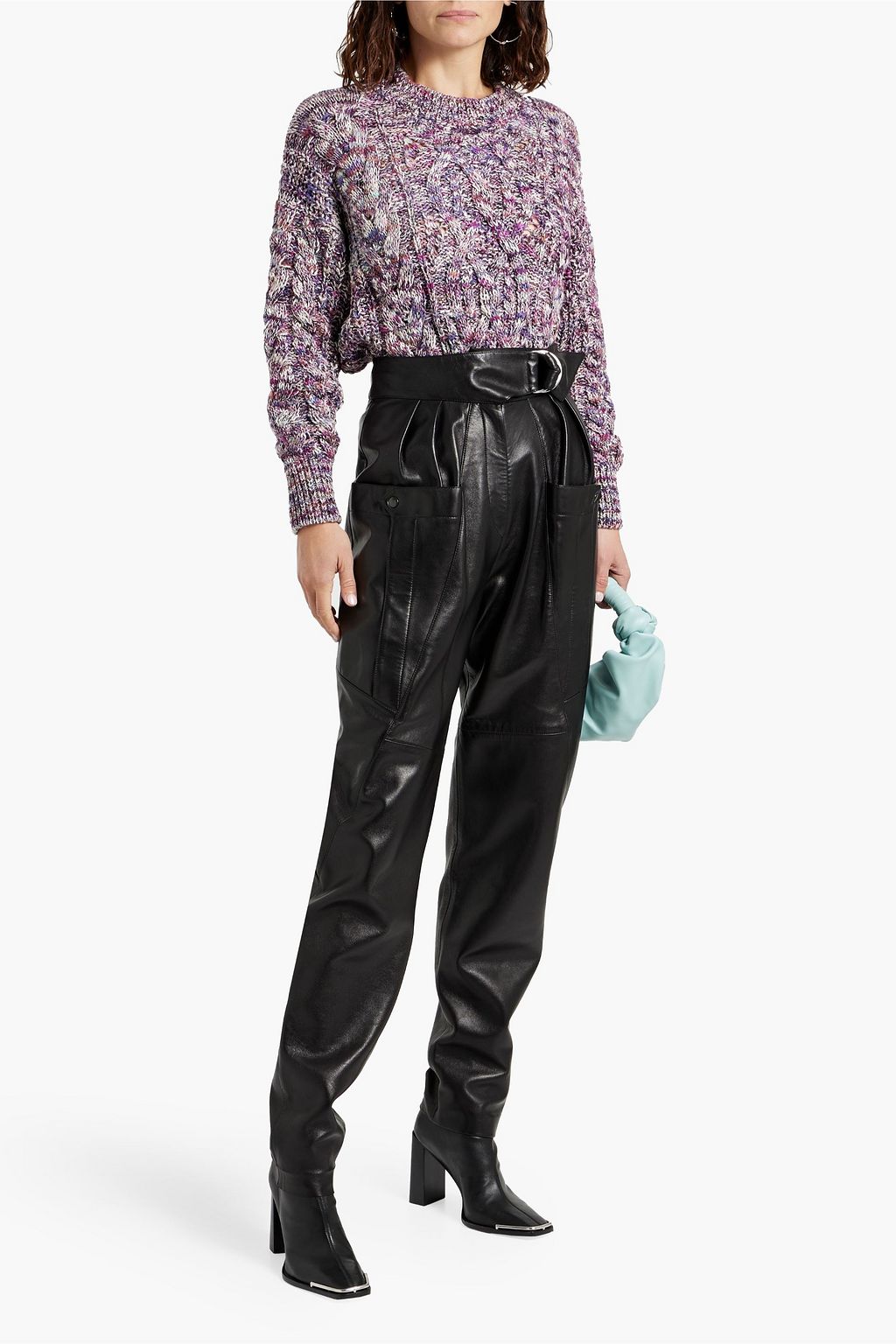 MARANT ÉTOILE Lenz marled cable-knit sweater
