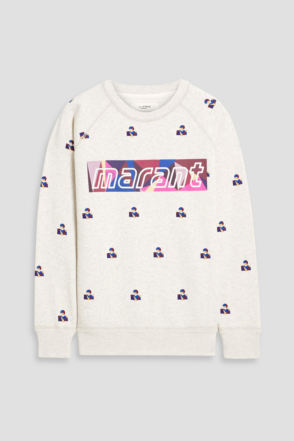 Isabel Marant Étoile Milly Logo-print Cotton-blend Fleece Sweatshirt In Ecru