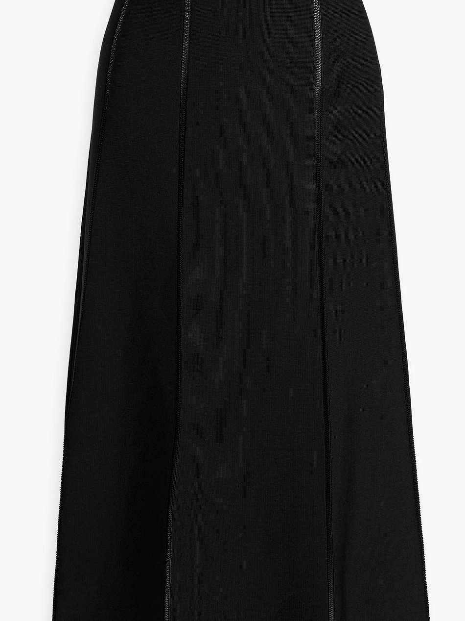 stretch-knit midi skirt