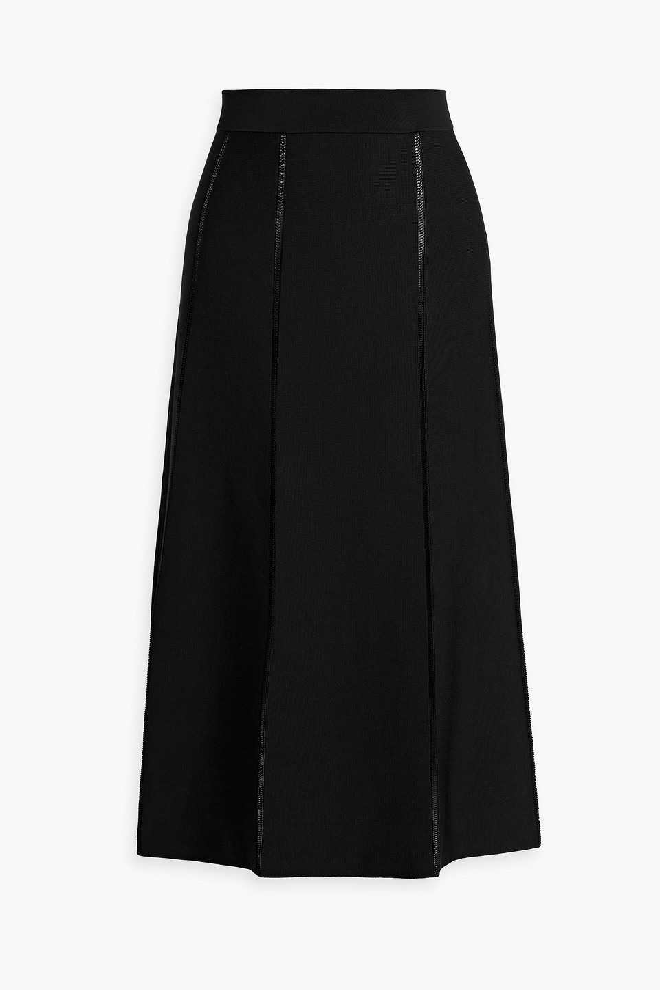 Zimmermann Stretch-knit Midi Skirt In Black