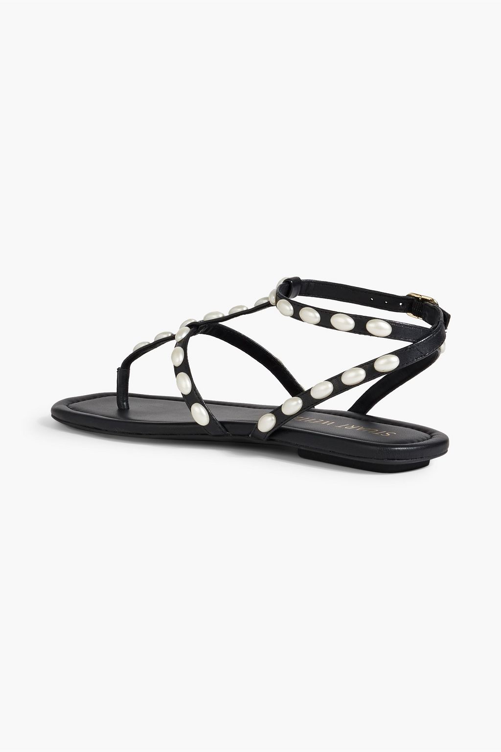 STUART WEITZMAN Pearlita embellished leather sandals
