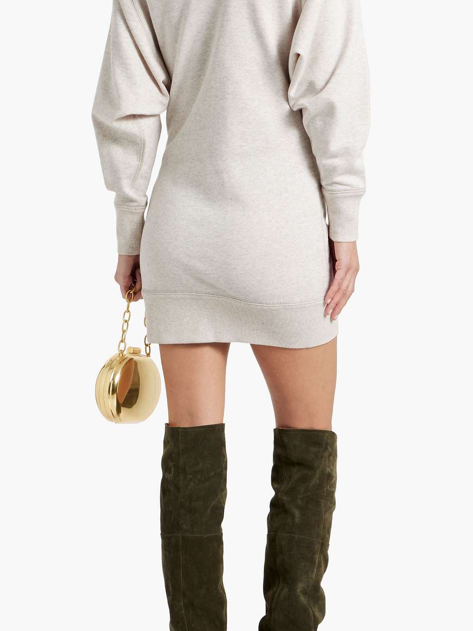 maunela french cotton-blend terry mini dress