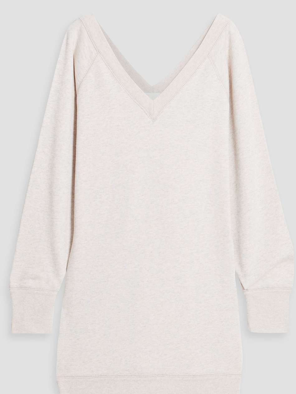 maunela french cotton-blend terry mini dress