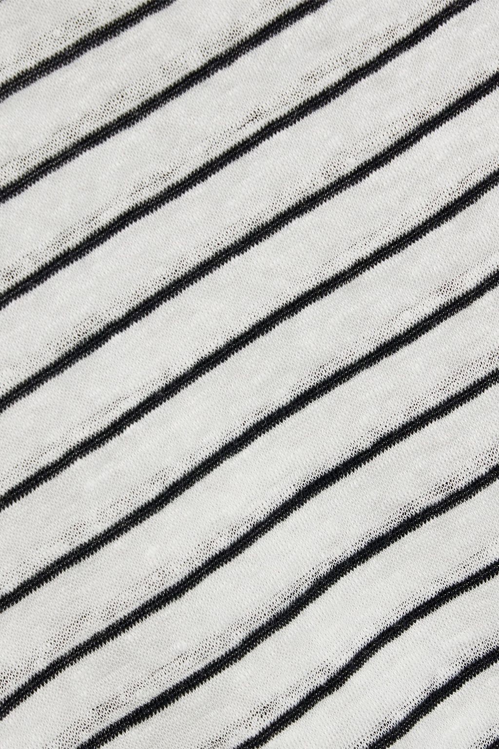 MARANT ÉTOILE Kaaron striped linen and cotton-blend jersey top