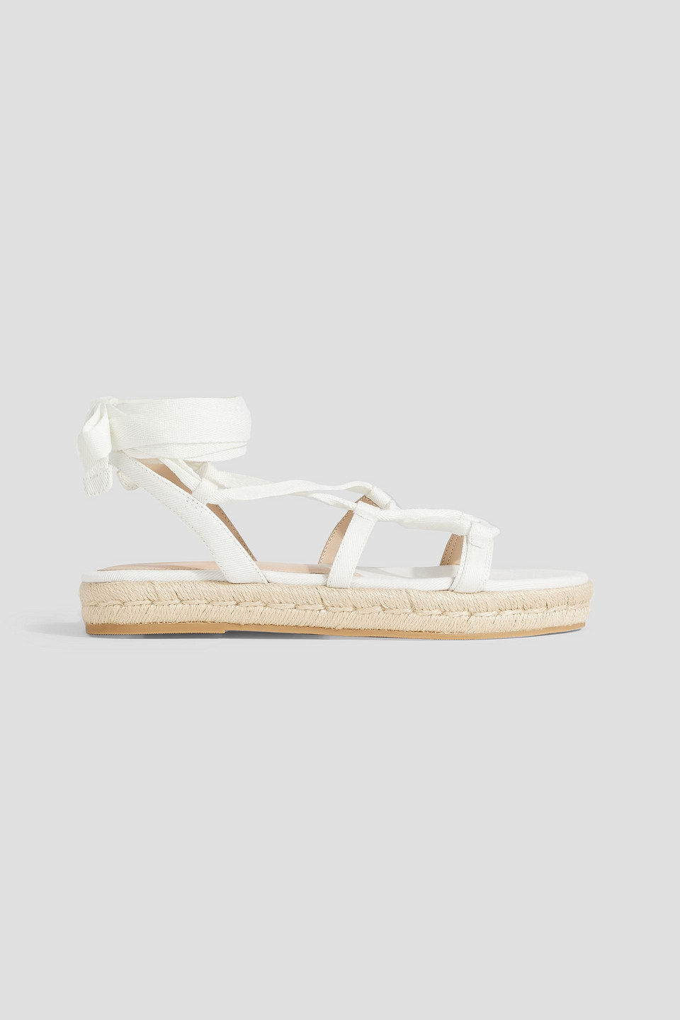 STUART WEITZMAN CANVAS ESPADRILLE SANDALS