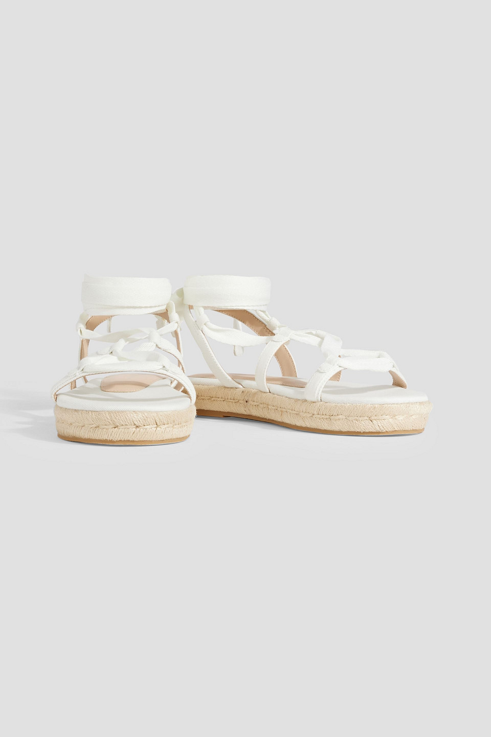 STUART WEITZMAN CANVAS ESPADRILLE SANDALS