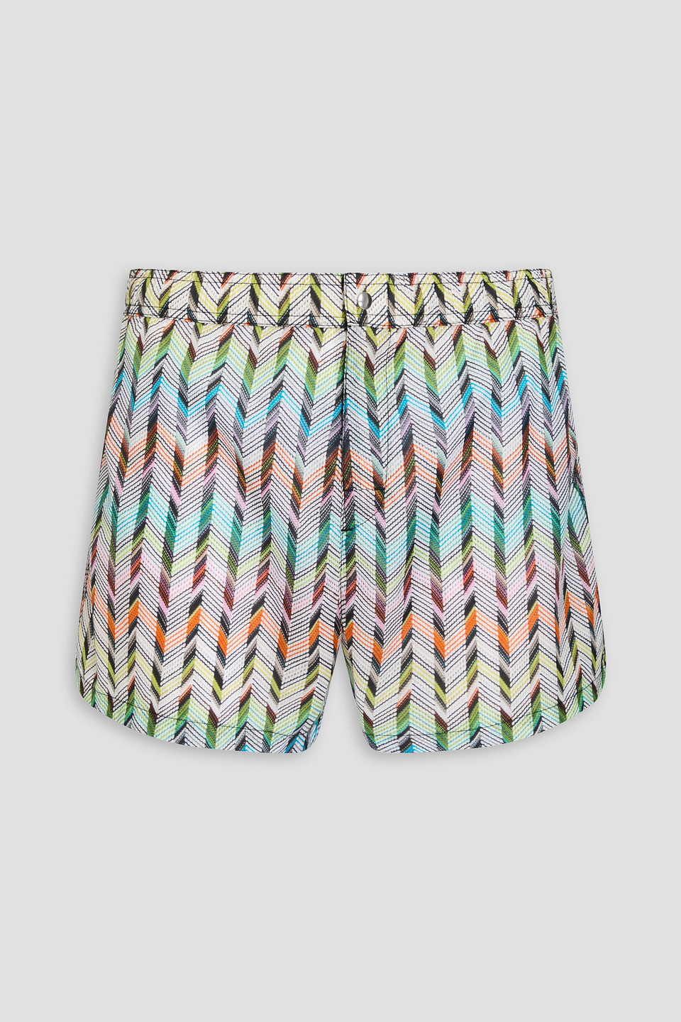 Missoni Short-length Printed Swim Shorts In White
