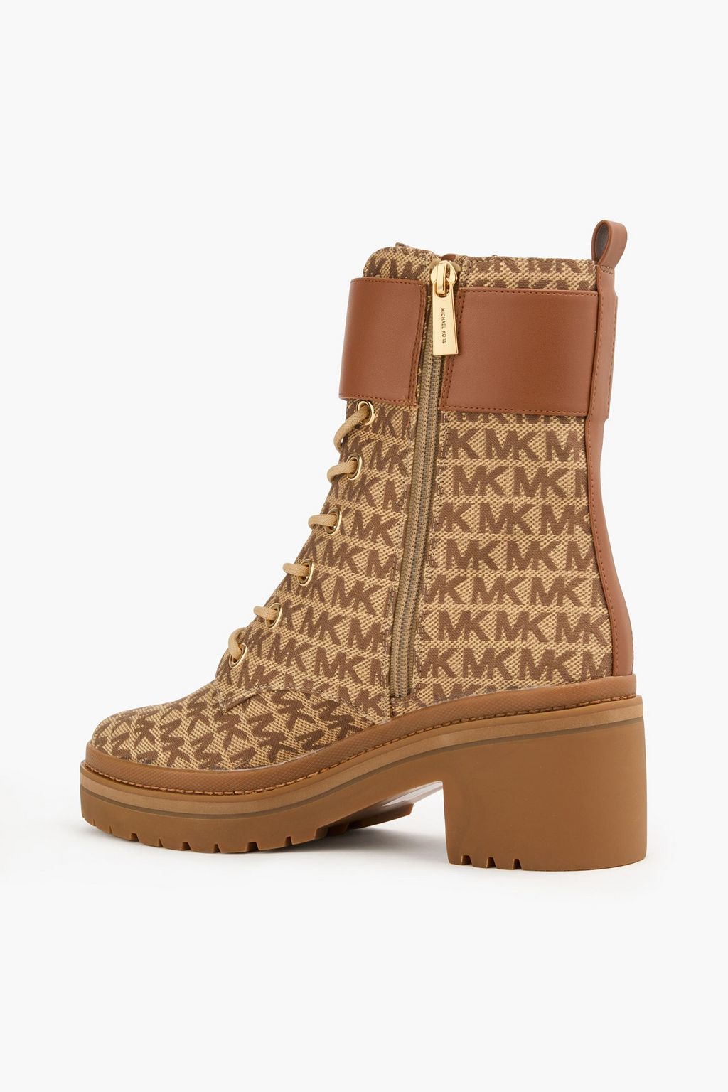 MICHAEL MICHAEL KORS بوت بطول الكاحل "روري" من الجاكار وجلد صناعي بملمس نافر مقاس 15