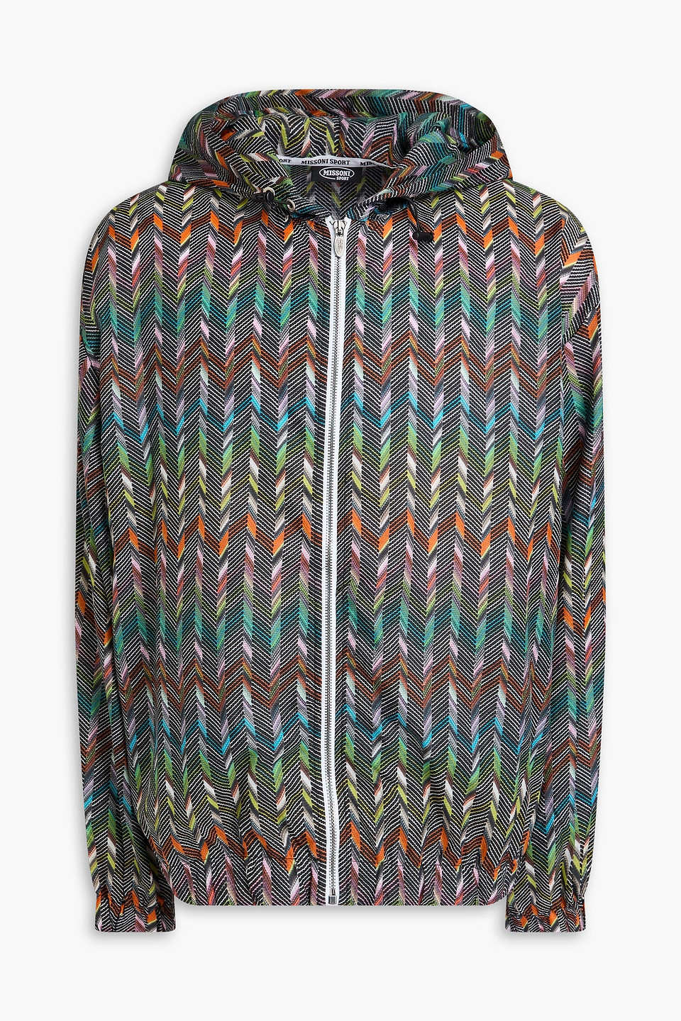 Missoni Printed Ripstop Hooded Jacket In Black