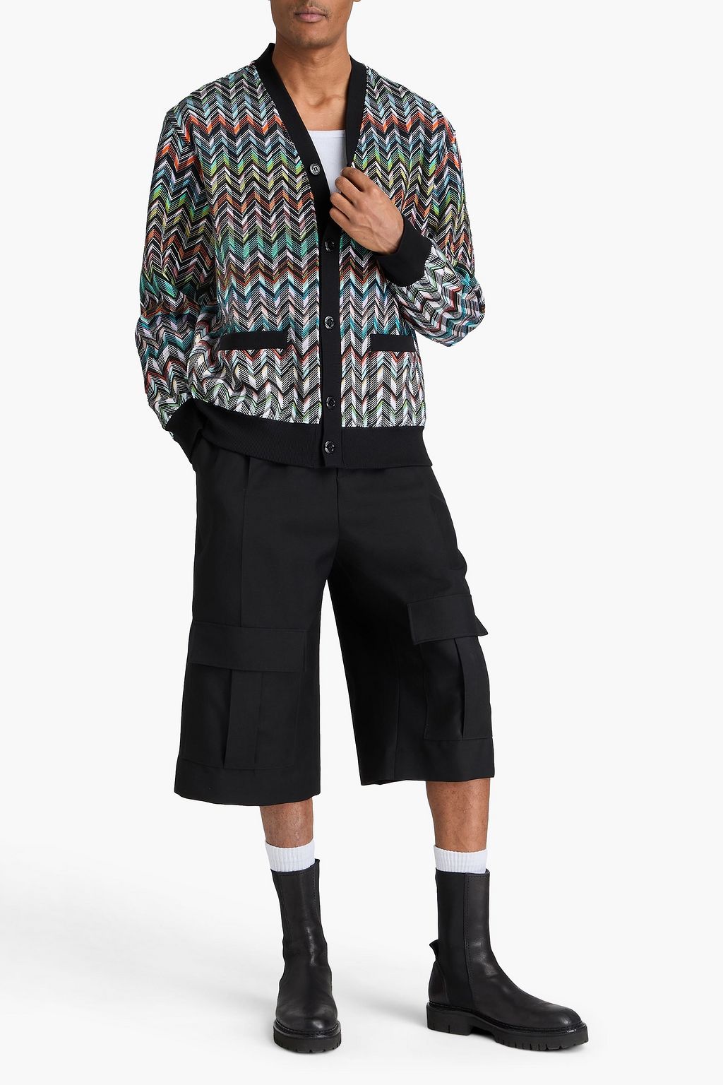 MISSONI كارديغان من مزيج من القطن بحبكة الجاكار