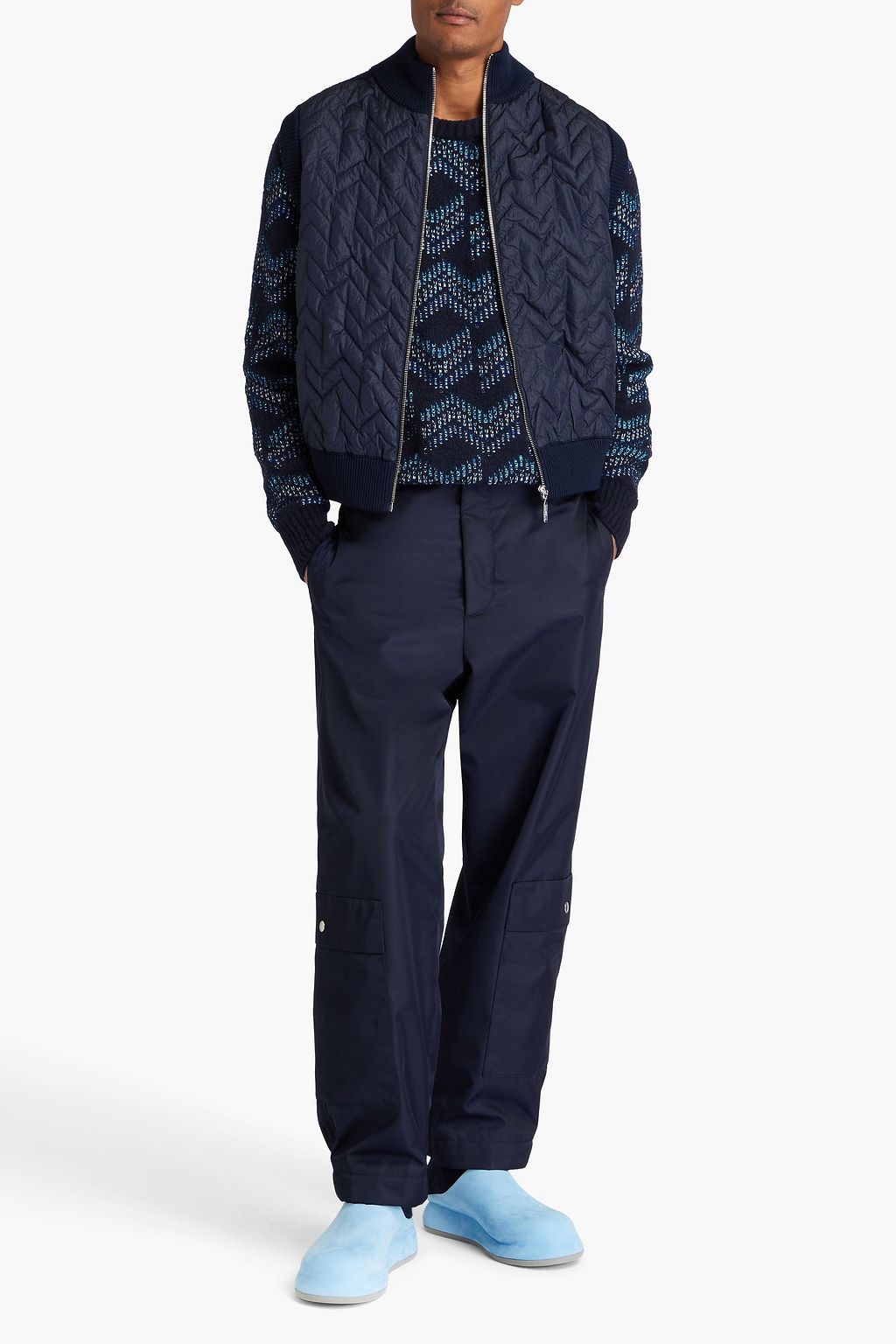 MISSONI Quilted shell-paneled cotton-blend down vest