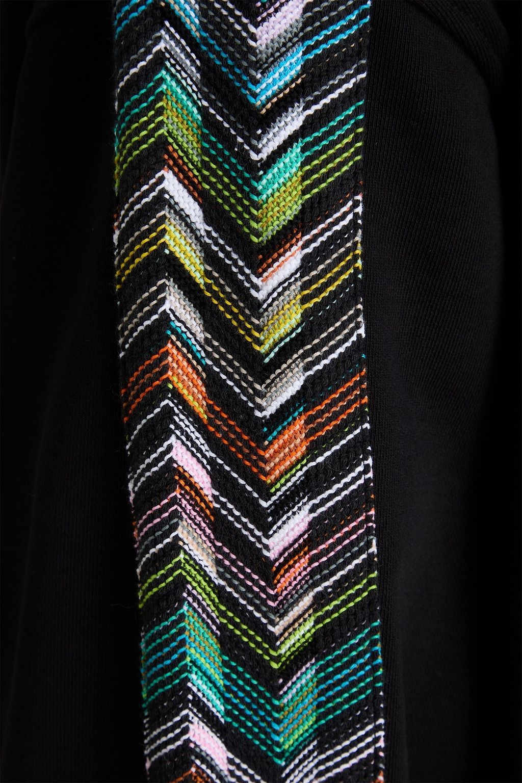 MISSONI سويت شيرت من قطن تيري فرنسي مطاطي بحواف محبوكة