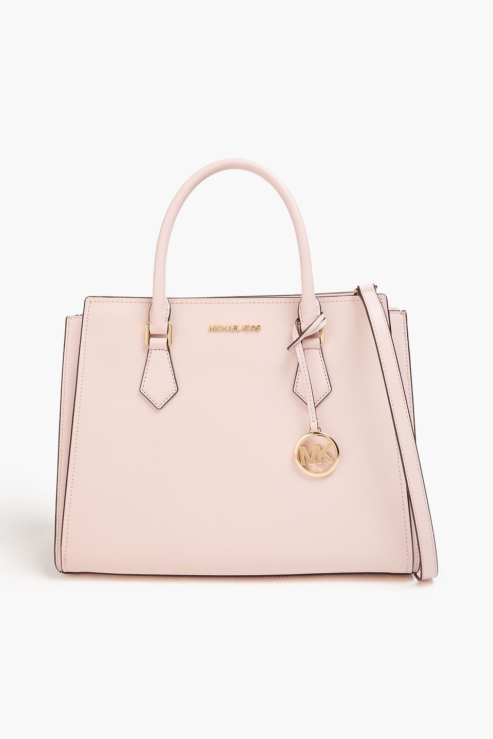 Michael Michael Kors Hope Textured-leather Tote In Pastel Pink