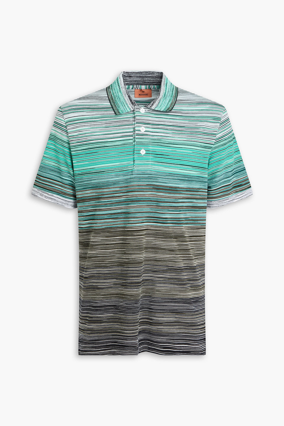 Space-dyed cotton polo shirt