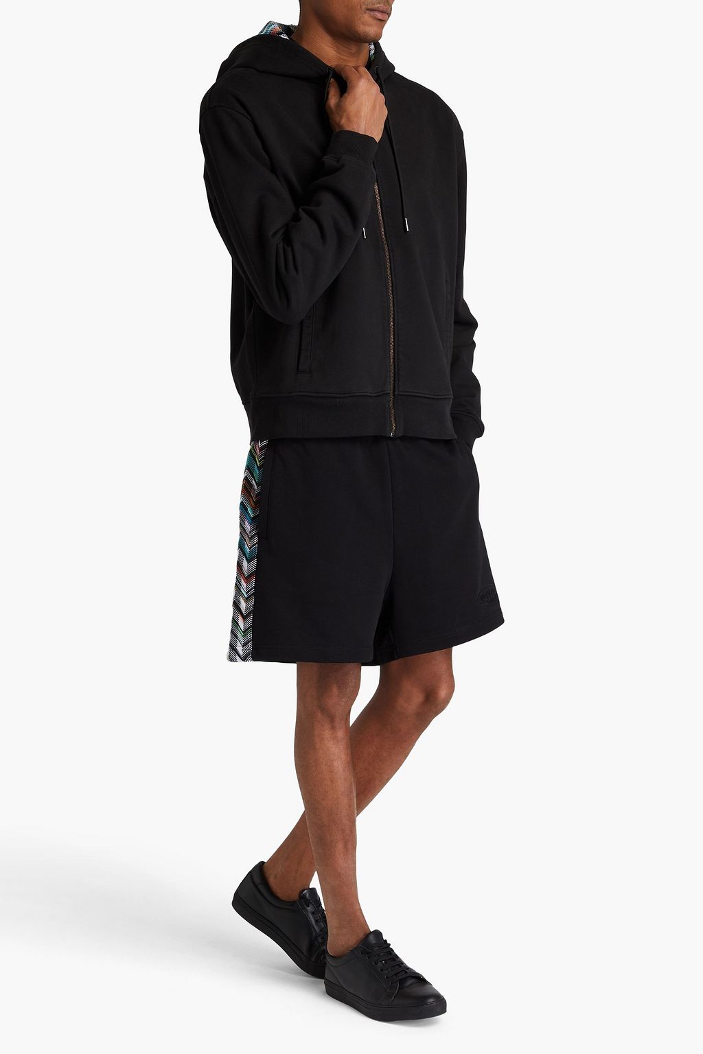 MISSONI French cotton-terry zip-up hoodie