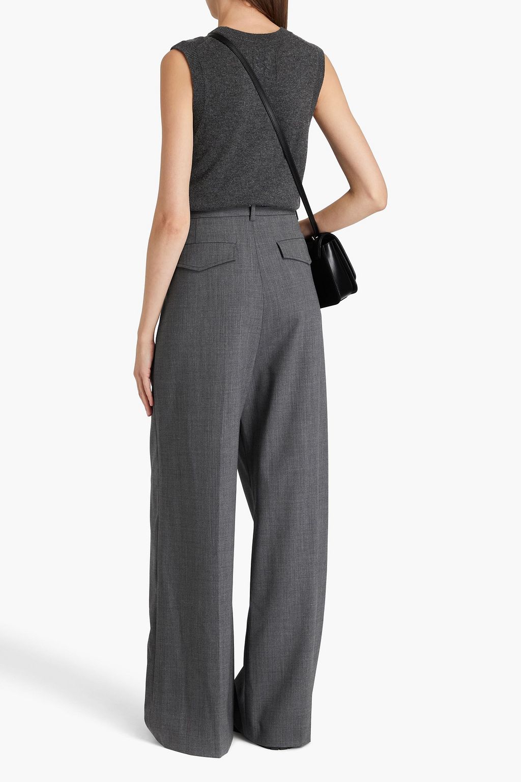 NILI LOTAN Crepe wide-leg pants
