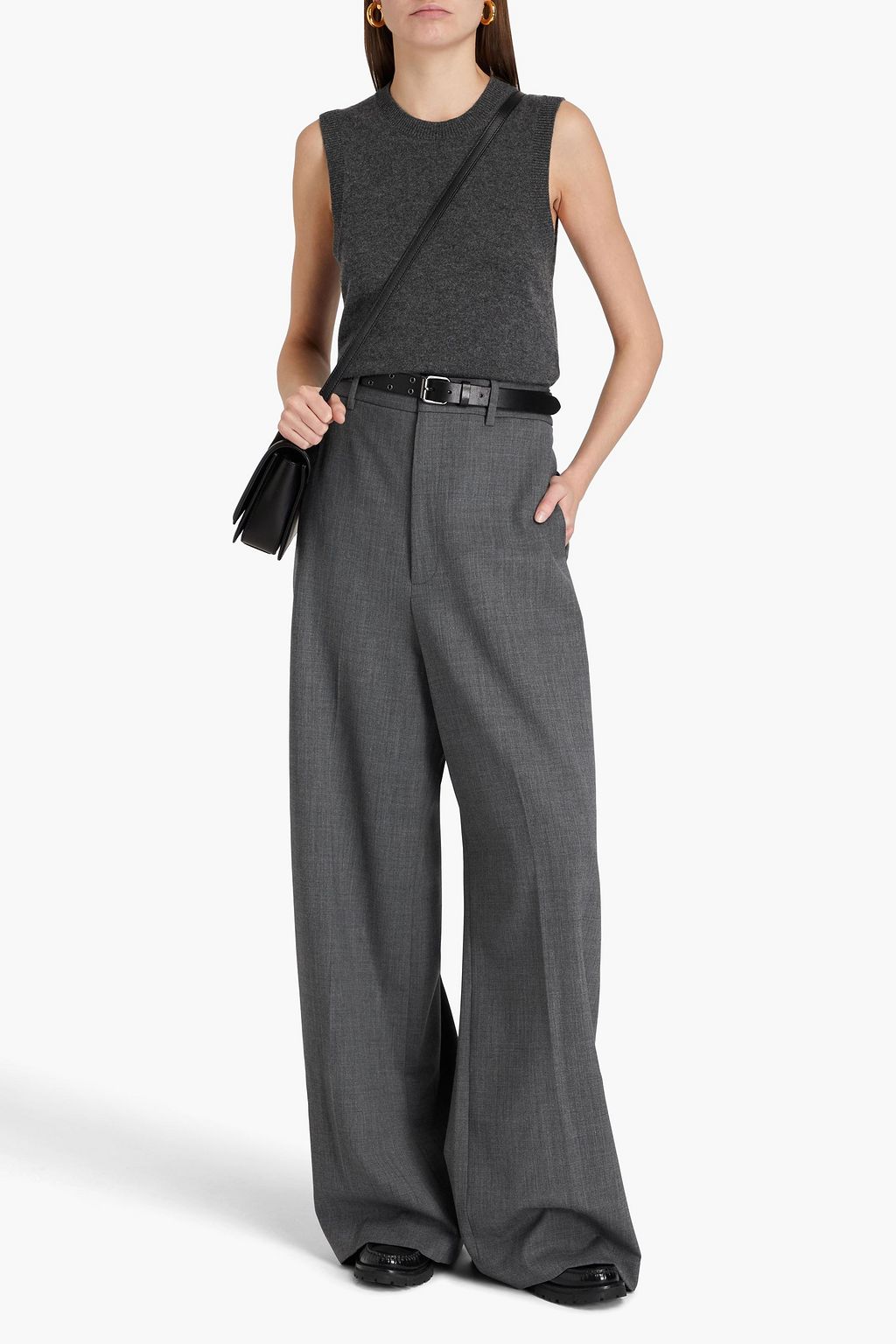 NILI LOTAN Crepe wide-leg pants