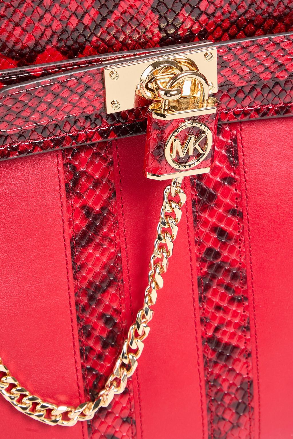 MICHAEL MICHAEL KORS Hamilton Legacy snake-effect leather and leather tote