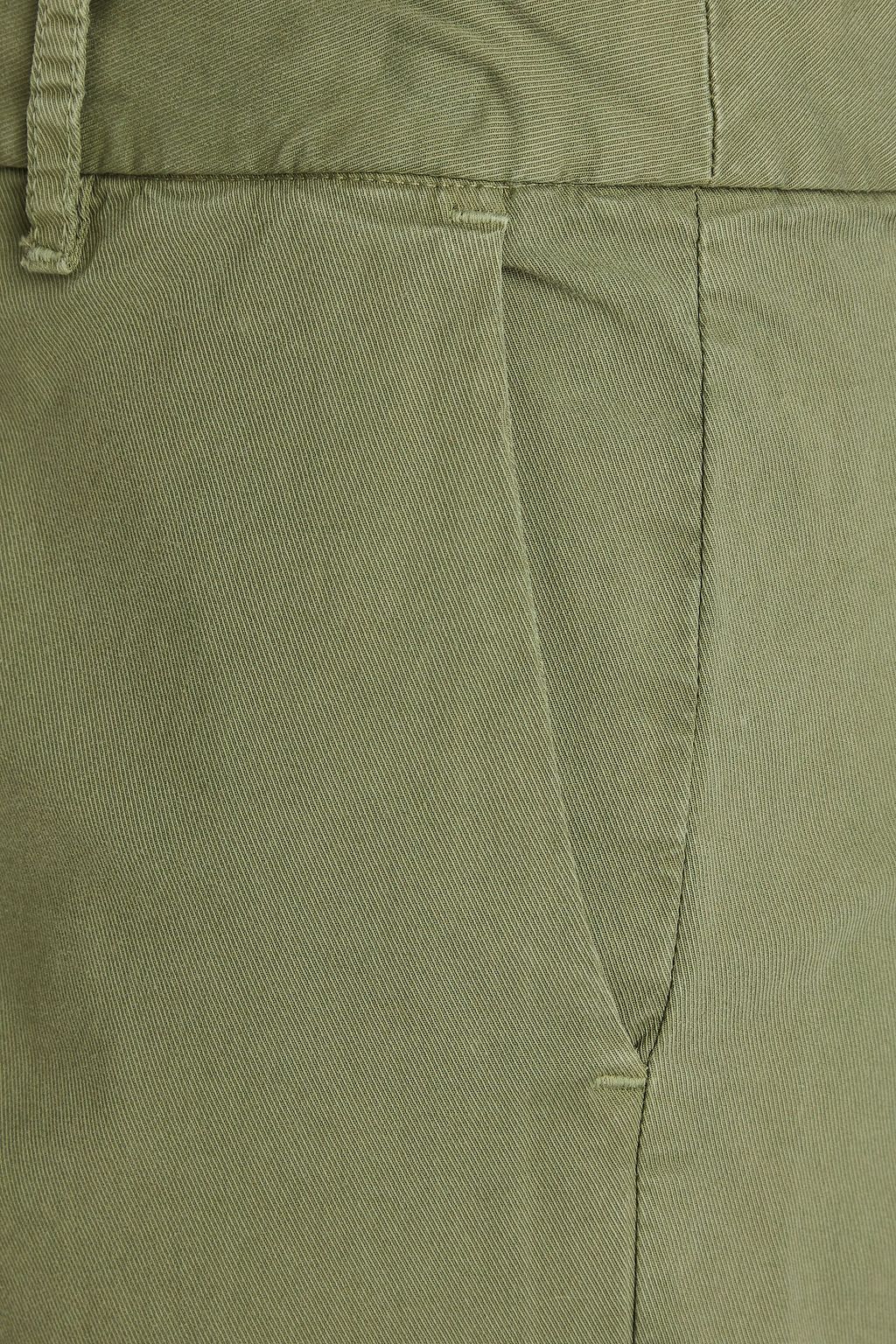 NILI LOTAN East Hampton cropped cotton-blend twill slim-leg pants