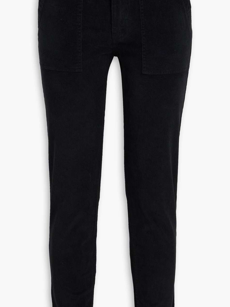 jenna cropped cotton-blend corduroy slim-leg pants