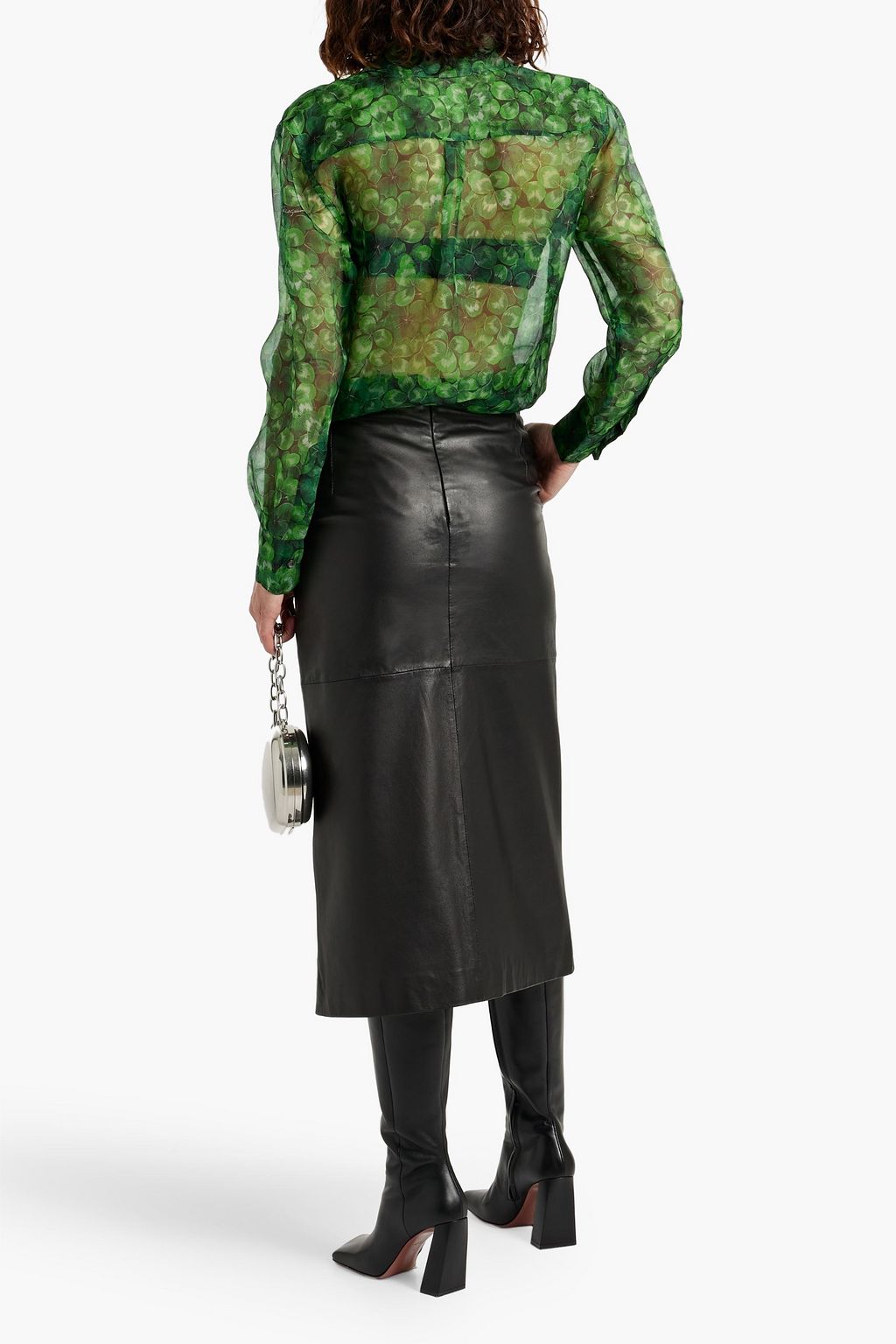 DOLCE&GABBANA Printed silk-organza shirt
