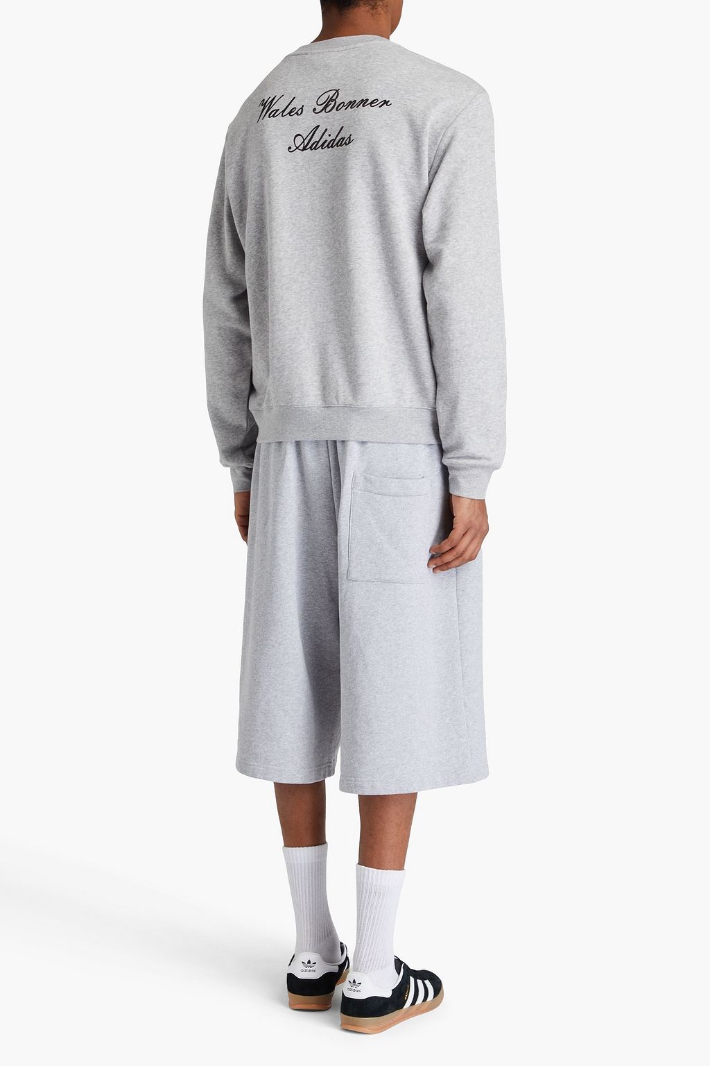 ADIDAS ORIGINALS BY WALES BONNER سويت شيرت من مزيج من قطن تيري فرنسي مزين بطبعات