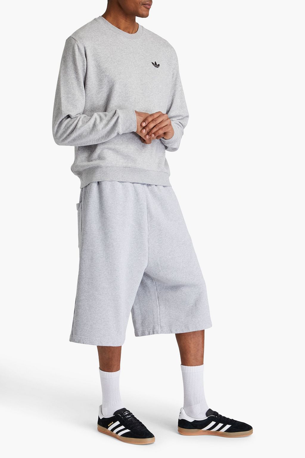 ADIDAS ORIGINALS BY WALES BONNER سويت شيرت من مزيج من قطن تيري فرنسي مزين بطبعات