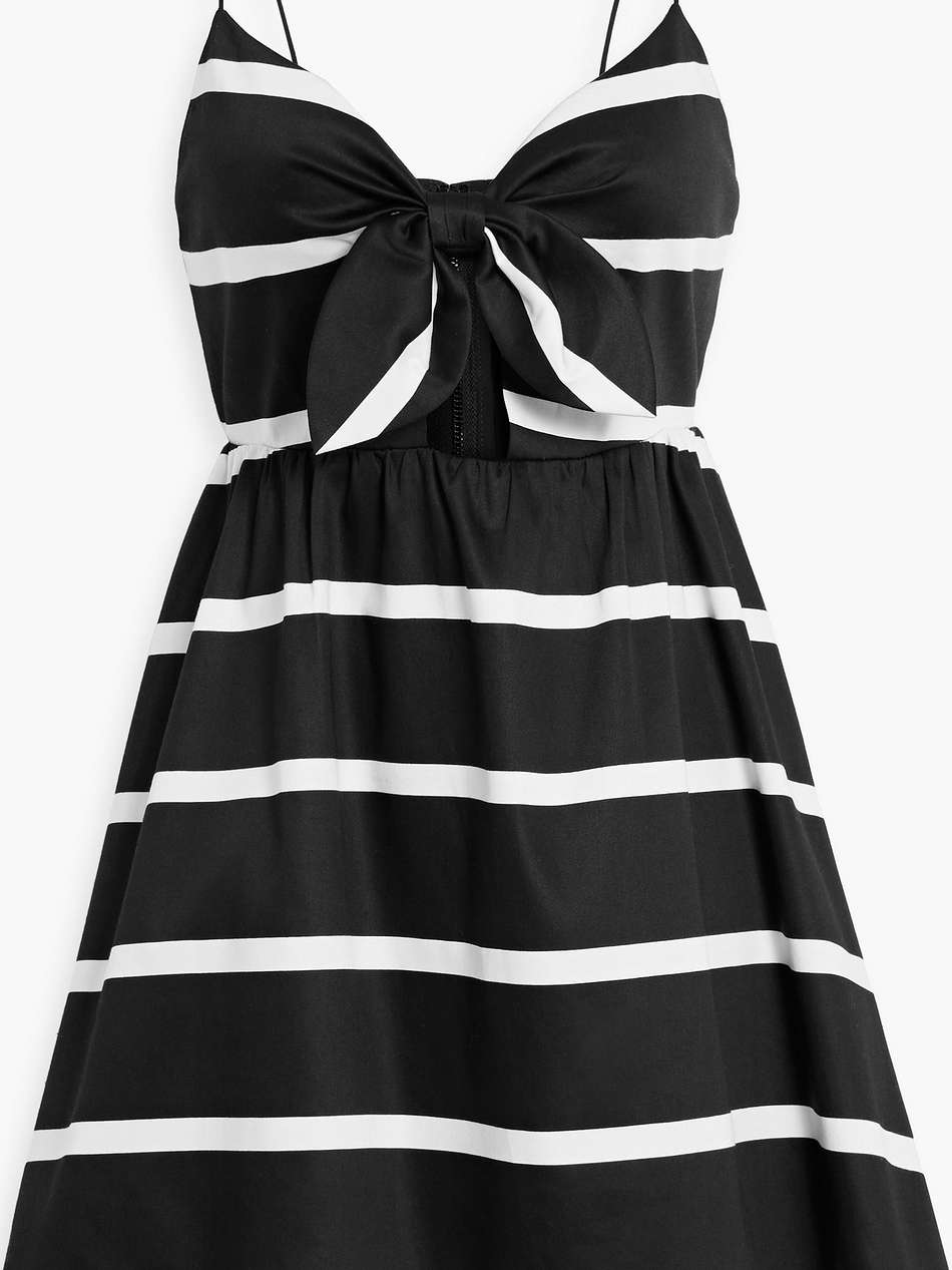 melvina striped cotton-blend mini dress