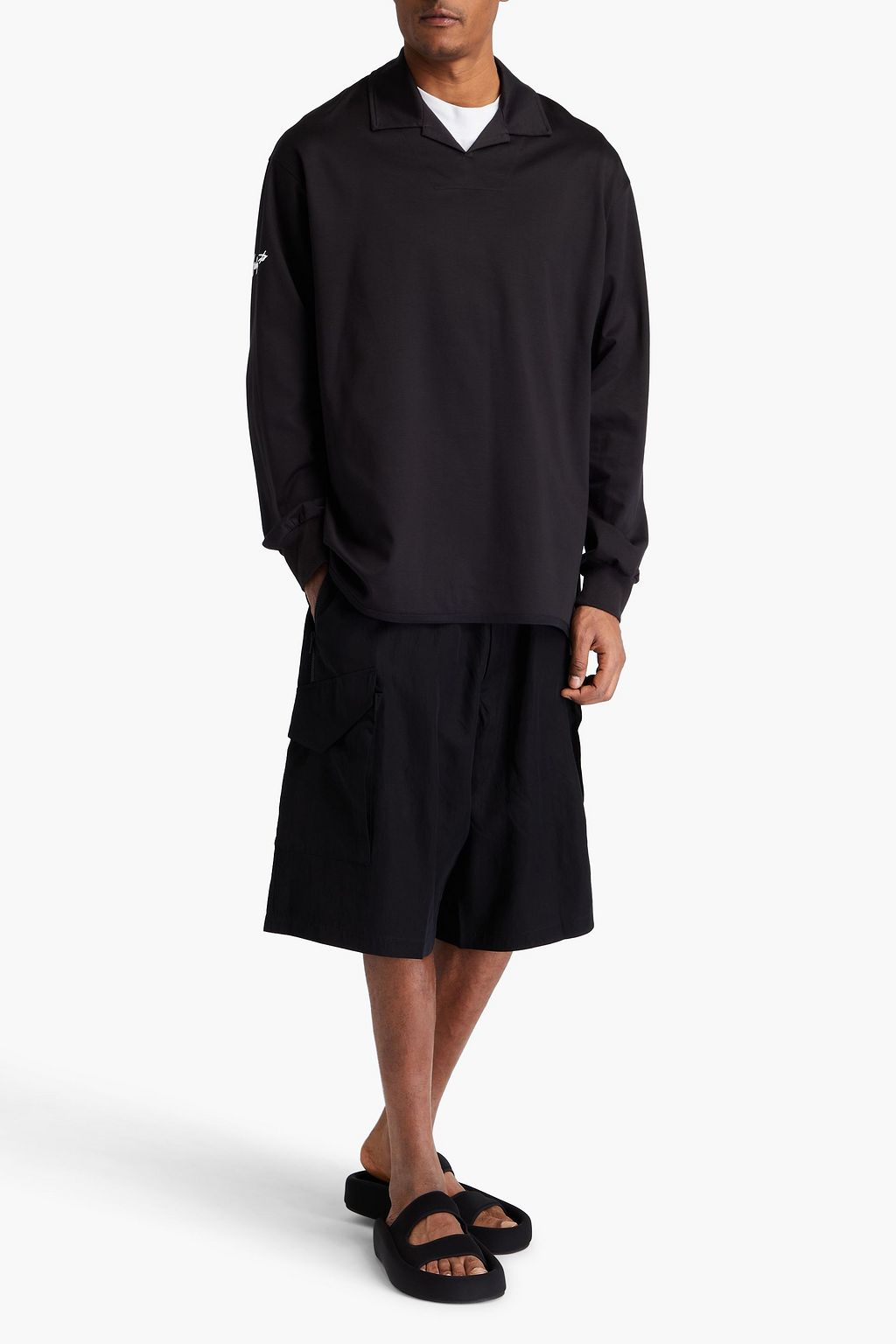 Y-3 Logo-print stretch cotton-jersey polo shirt
