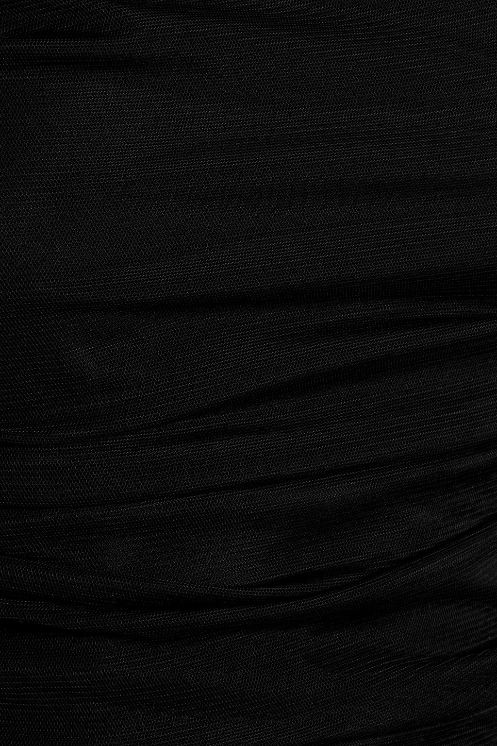 ALICE + OLIVIA Cruz ruched tulle mini dress