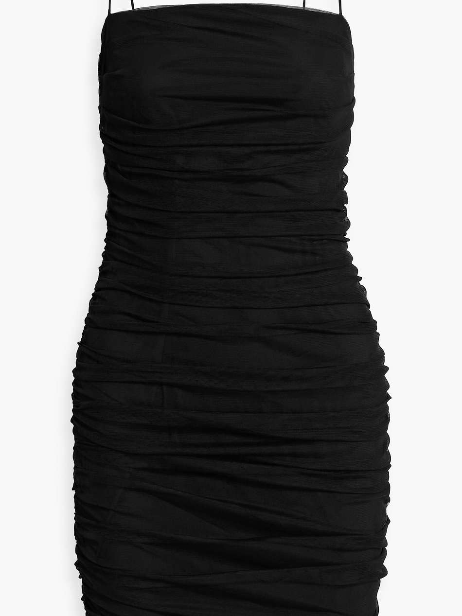 cruz ruched tulle mini dress