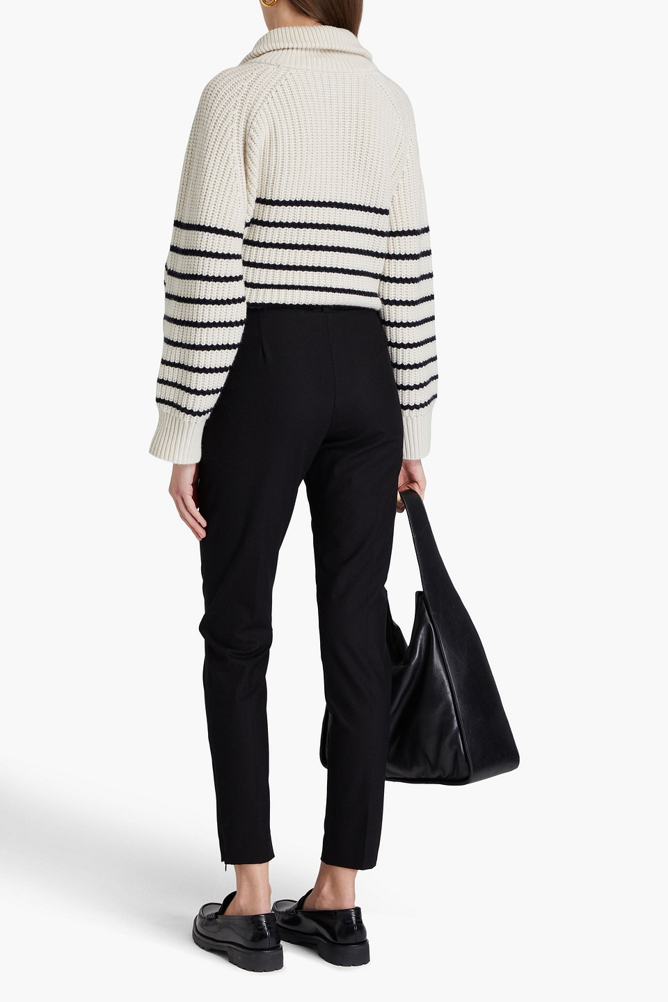 Nili Lotan Lino Wool-blend Skinny Pants In Schwarz