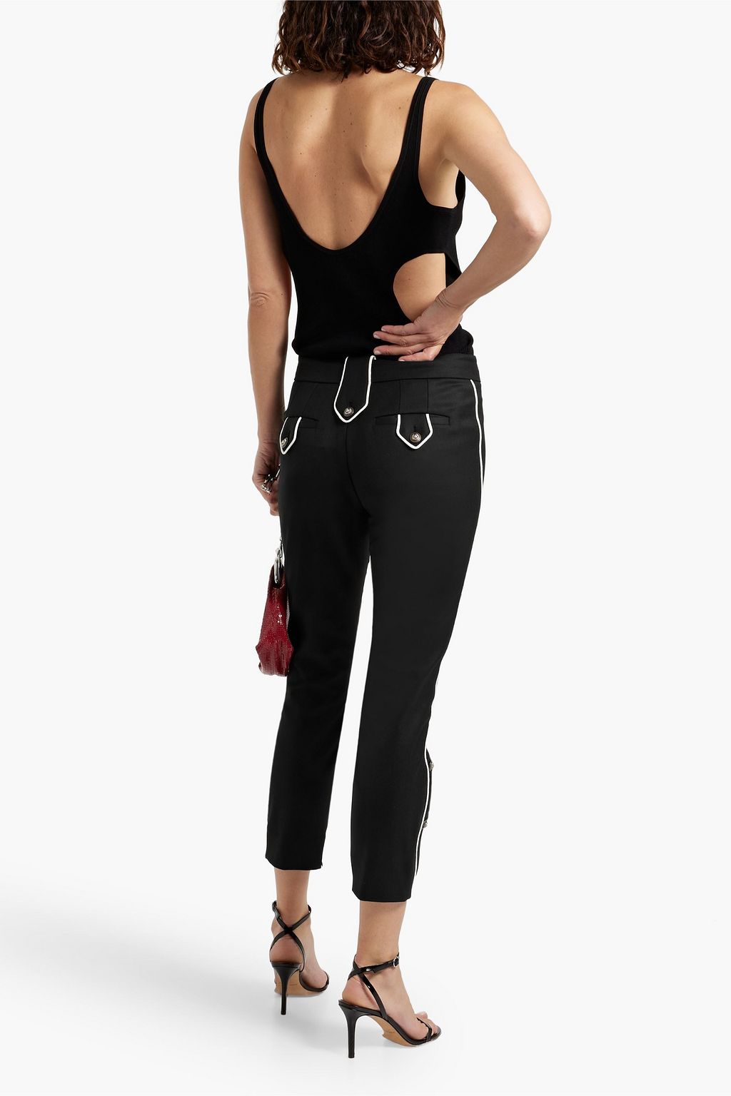 DOLCE&GABBANA Cropped wool-blend slim-leg pants