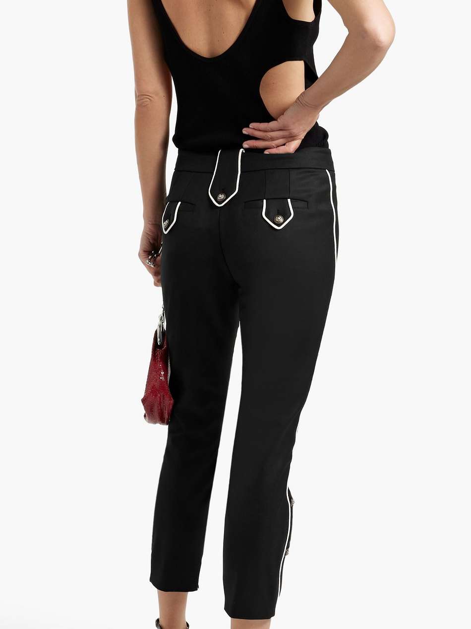 cropped wool-blend slim-leg pants