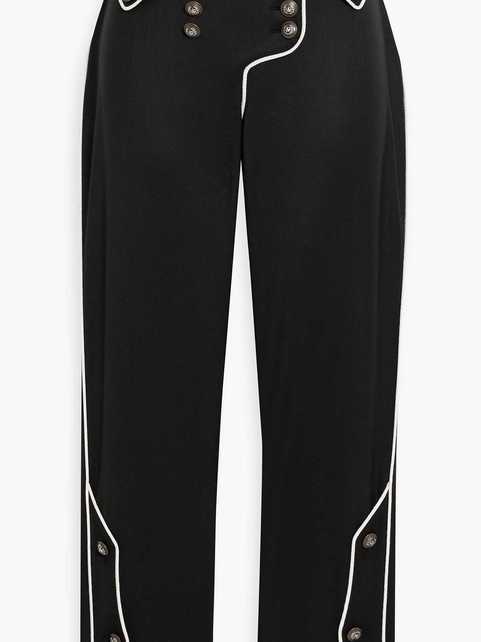 cropped wool-blend slim-leg pants