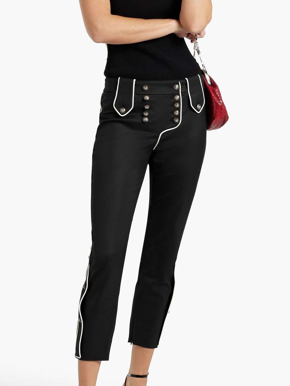 cropped wool-blend slim-leg pants