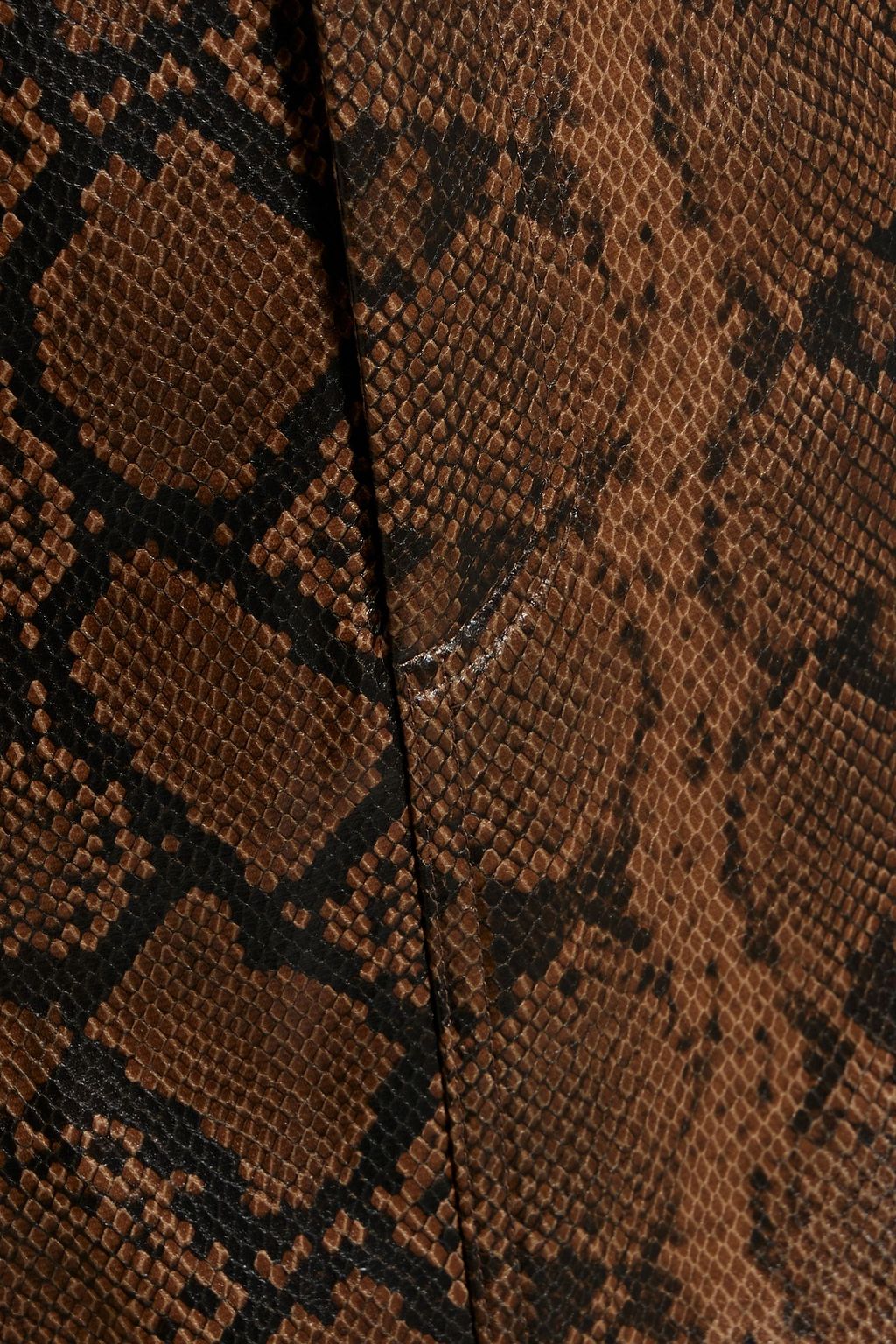 ALICE + OLIVIA Rye faux snake-effect leather midi skirt
