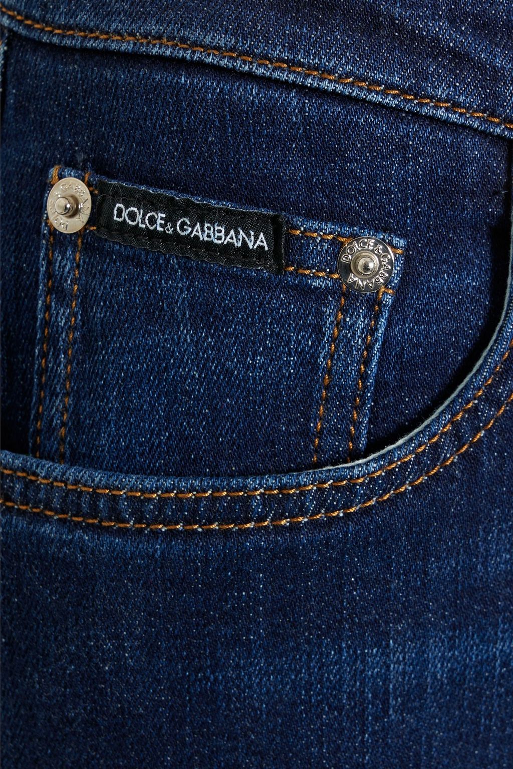 DOLCE&GABBANA Appliquéd high-rise straight-leg jeans