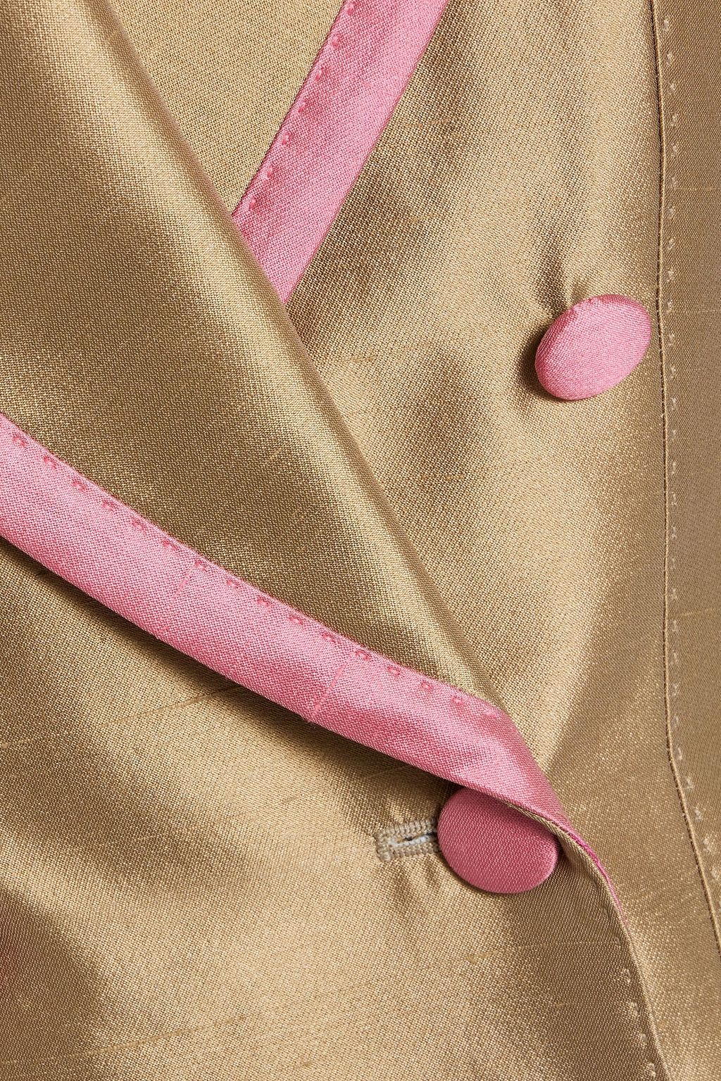 DOLCE&GABBANA Double-breasted silk-shantung blazer