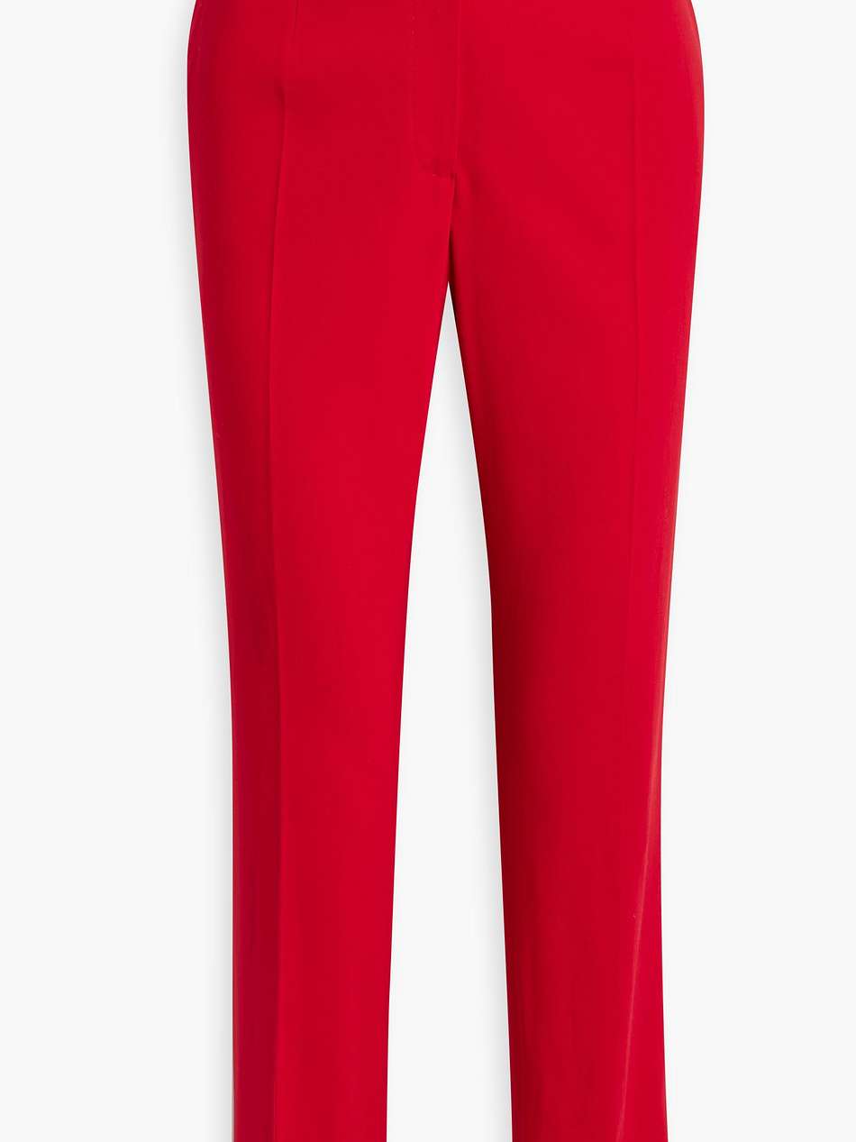 stretch-wool and silk-blend tapered pants