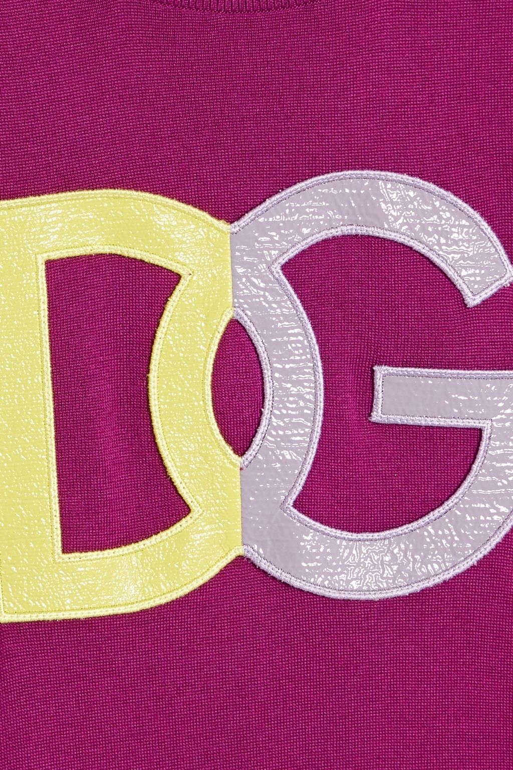 DOLCE&GABBANA Appliquéd color-block knitted sweater