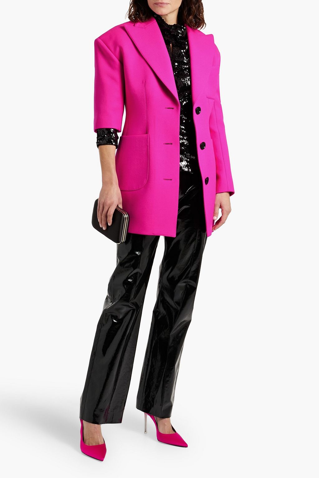 DOLCE&GABBANA Asymmetric wool-gabardine blazer