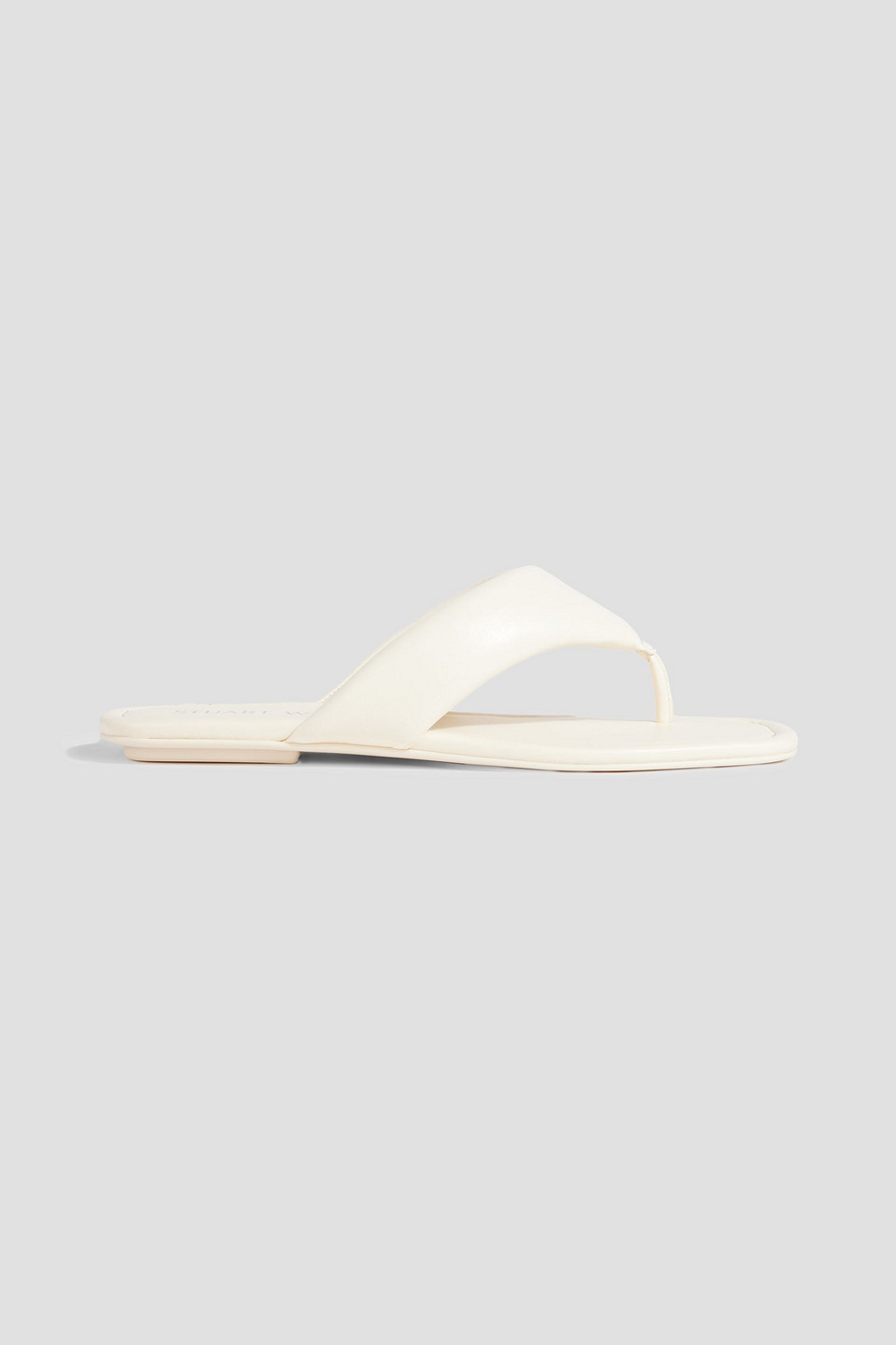 STUART WEITZMAN MAUI PADDED LEATHER FLIP FLOPS