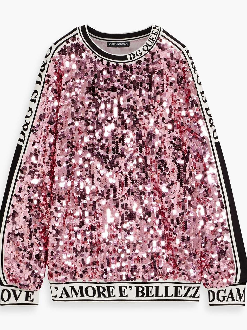 sequined tulle and silk-blend jacquard top