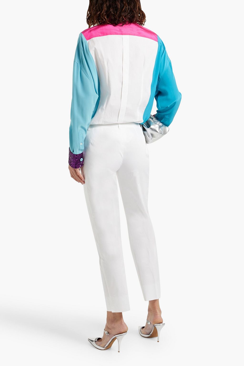 DOLCE&GABBANA Cotton-blend twill slim-leg pants