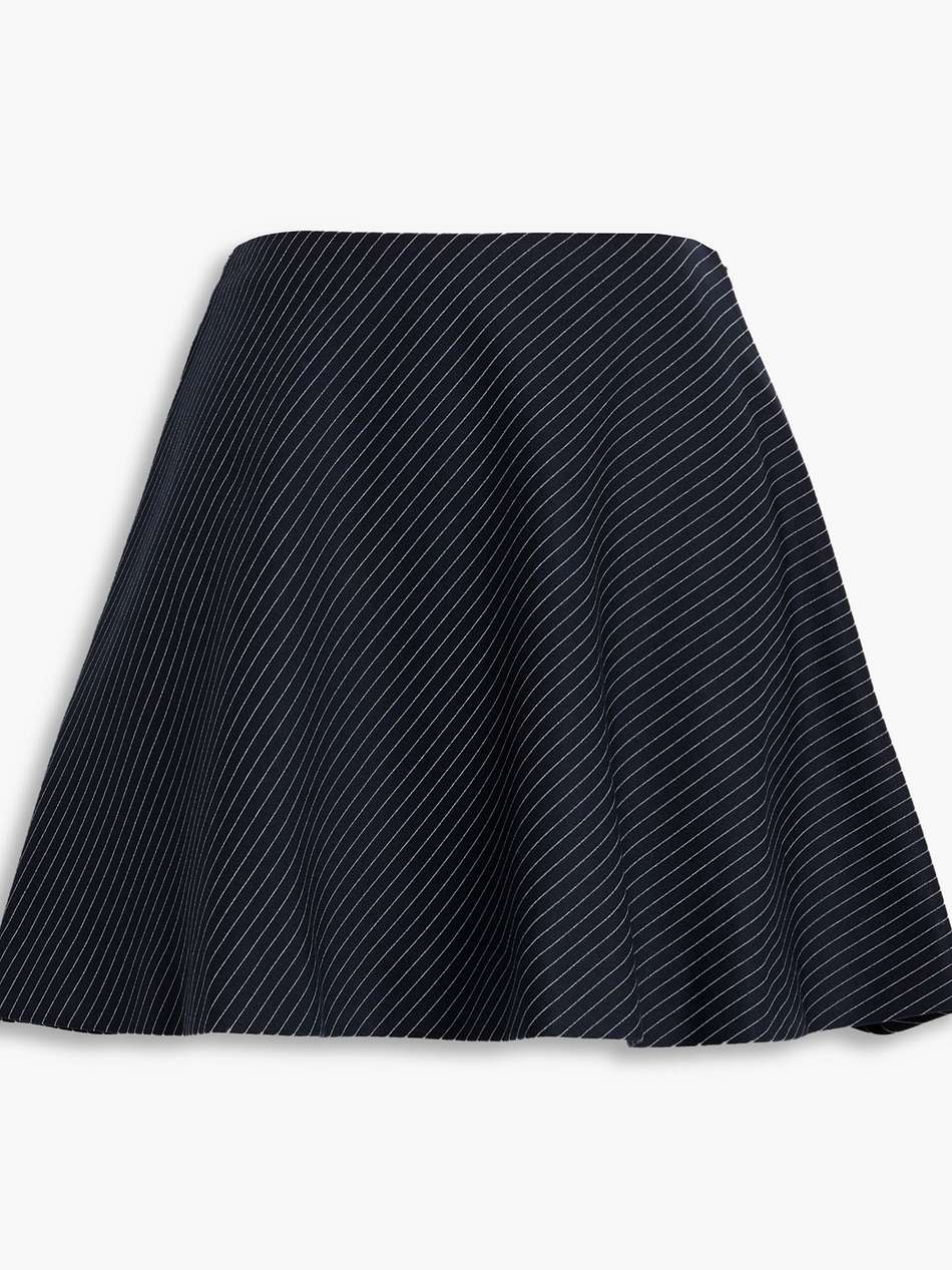 irina striped ponte mini skirt