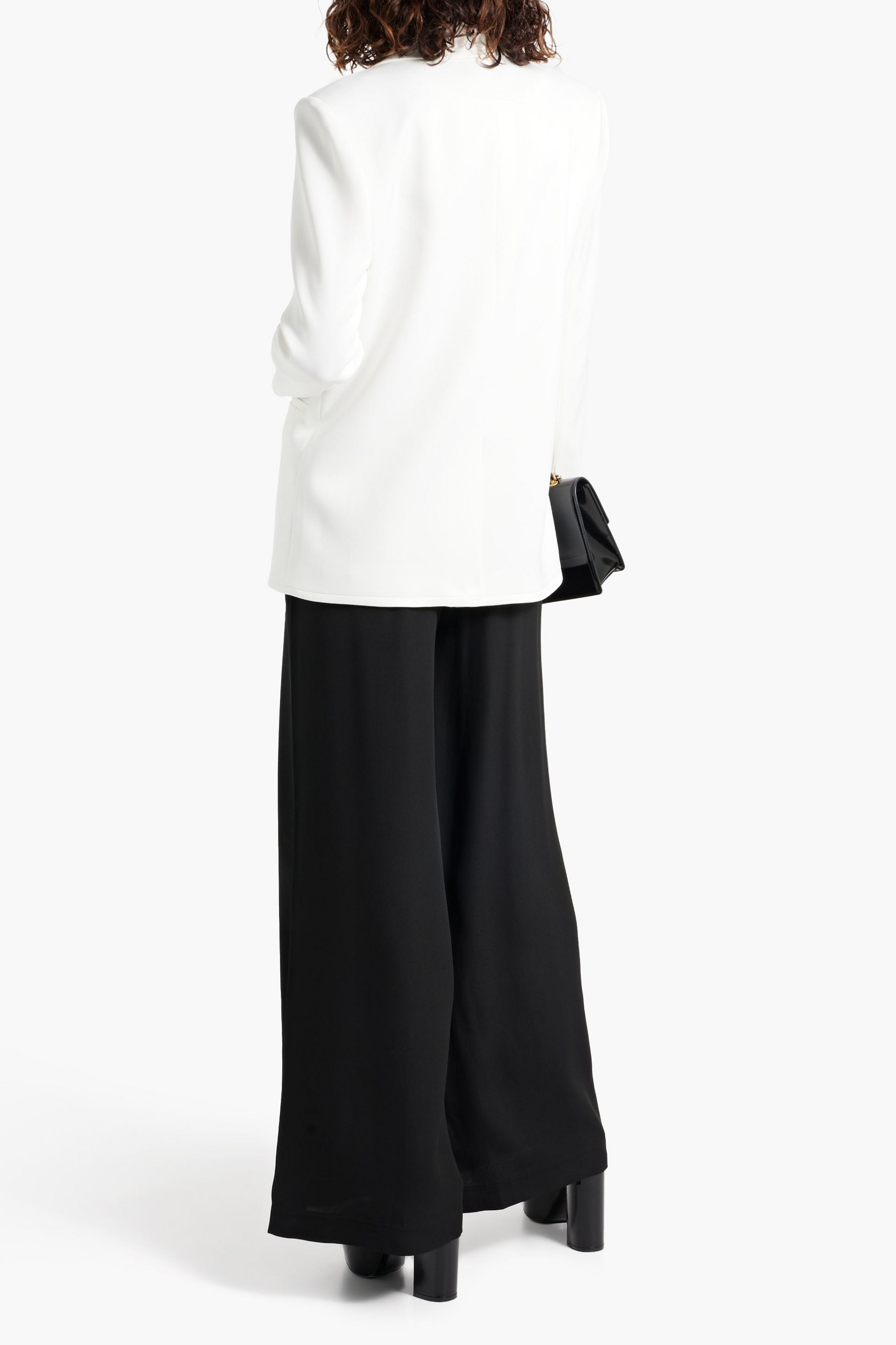alice + olivia Deb satin-crepe blazer thumbnail
