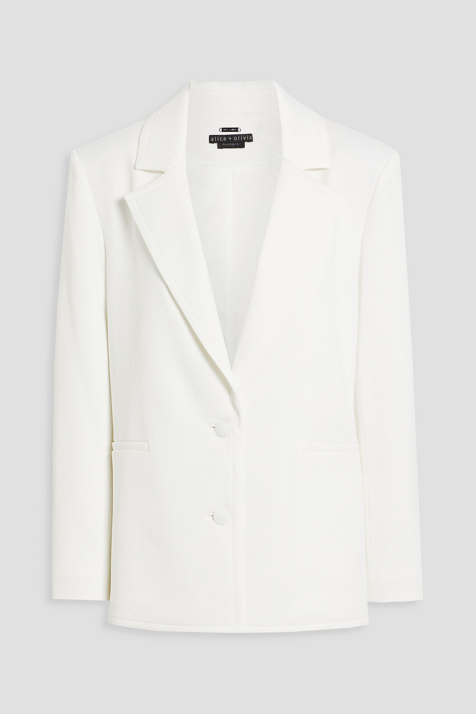 Alice And Olivia Deb Satin-crepe Blazer In White