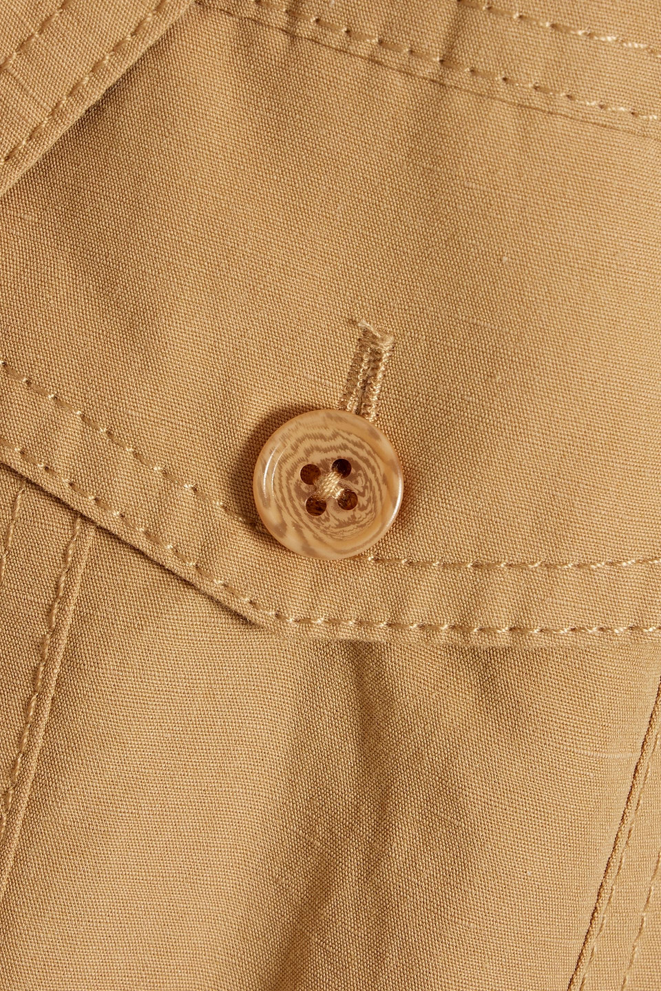 Ulla Johnson Jordana Cotton, Linen And Silk-blend Jacket In Sand